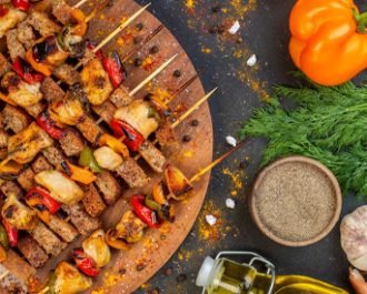 Creamy Garlic Mushroom Penne Pasta - Assemble the Skewers