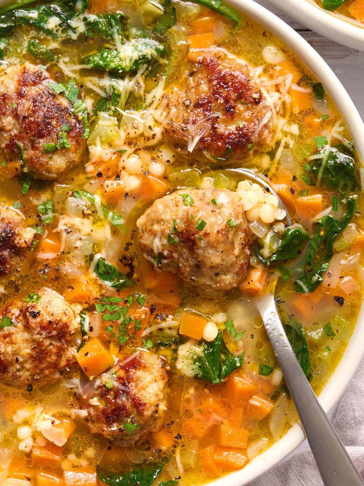 Cozy Italian Wedding Soup Recipe with Sausage Meatballs